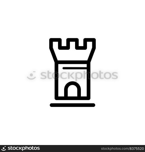 castle icon linear outline style