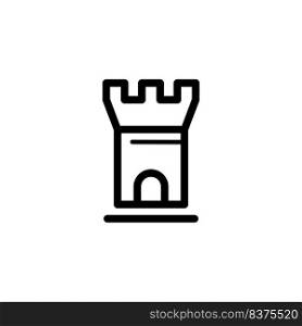 castle icon linear outline style