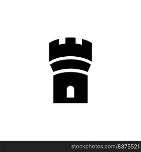 castle icon silhouette style design
