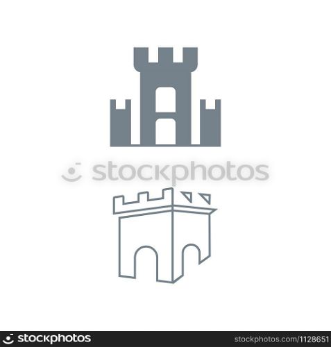 Castle icon Vector Illustration design Logo template