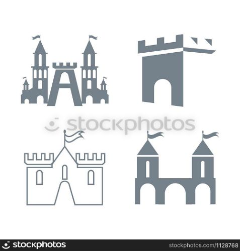 Castle icon Vector Illustration design Logo template