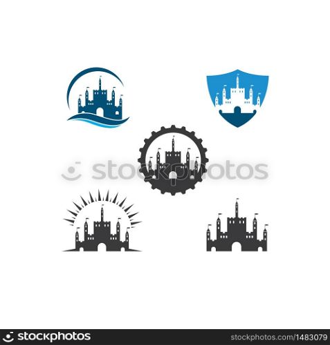 castle icon vector illustration design template