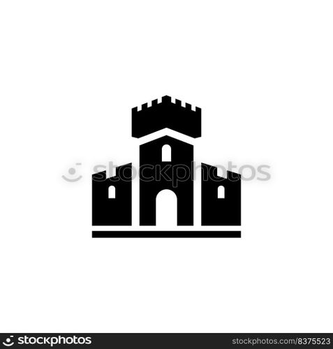 castle icon vector solid style