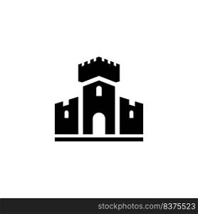 castle icon vector solid style