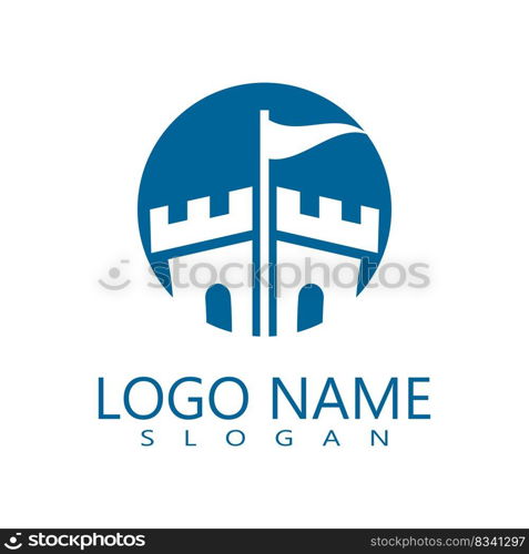 Castle ilustration logo vector template