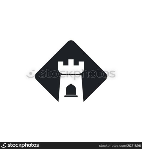 Castle logo icon design vector ilustration template