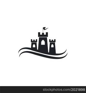 Castle logo icon design vector ilustration template