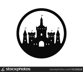 castle logo icon vector illustration design template