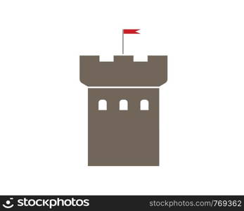 castle logo icon vector illustration design template