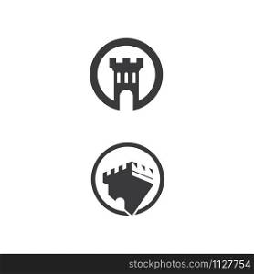 Castle Logo Template vector symbol nature