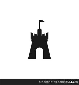 Castle logo vector illustration template