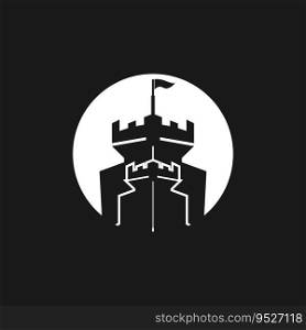 Castle logo vector illustration template