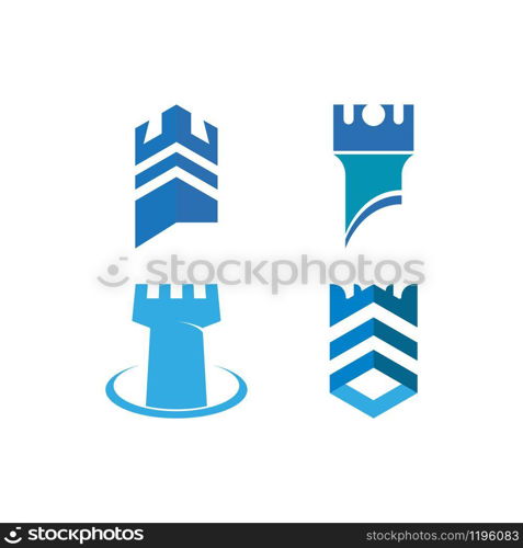 castle logo vector ilustration template