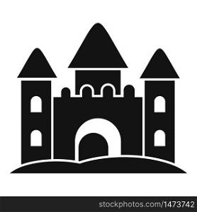 Castle made of sand icon. Simple illustration of castle made of sand vector icon for web design isolated on white background. Castle made of sand icon, simple style
