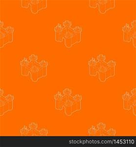 Castle pattern vector orange for any web design best. Castle pattern vector orange