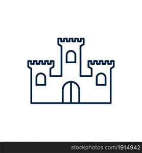Castle Tower icon, logo isolated on white background.