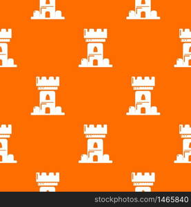 Castle tower pattern vector orange for any web design best. Castle tower pattern vector orange