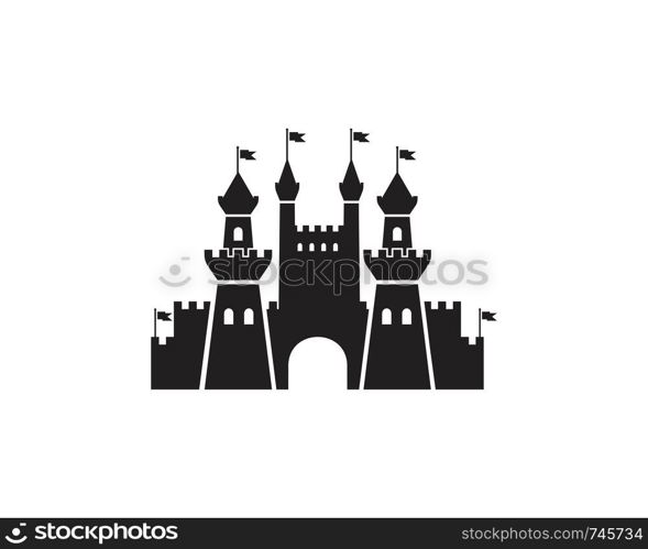 Castle vector illustration icon Template design