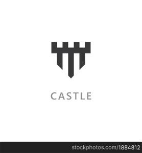 Castle vector Logo icon Template vector Design