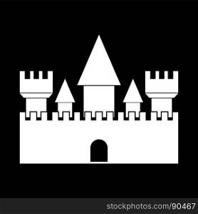 Castle white color icon .. Castle it is white color icon .