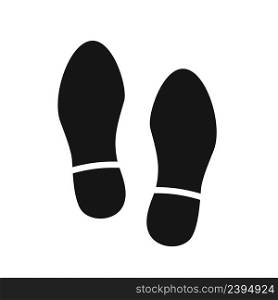 Casual Footwear black print isolated on white. Vector illustration. Casual Footwear black print isolated on white. Eps 10