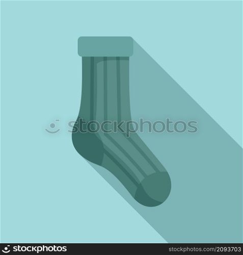 Casual sock icon flat vector. Wool collection. Cute sock. Casual sock icon flat vector. Wool collection