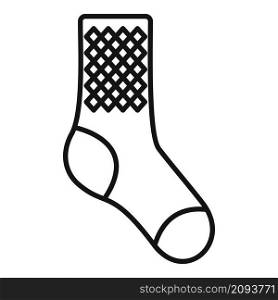 Casual sock icon outline vector. Wool collection. Cute sock. Casual sock icon outline vector. Wool collection