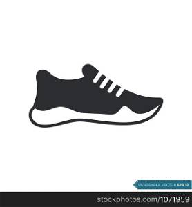 Casual Sporty Shoe Icon Vector Template Flat Design