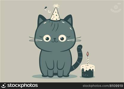 Cat birthday Royalty Free Vector Image