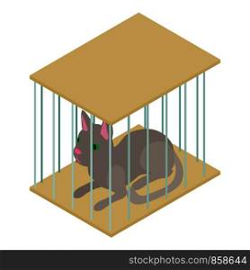 Cat cage icon. Isometric illustration of cat cage vector icon for web. Cat cage icon, isometric 3d style