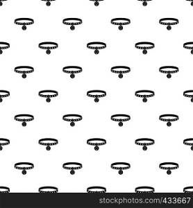 Cat collar pattern seamless in simple style vector illustration. Cat collar pattern vector
