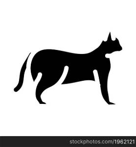 cat domestic animal glyph icon vector. cat domestic animal sign. isolated contour symbol black illustration. cat domestic animal glyph icon vector illustration