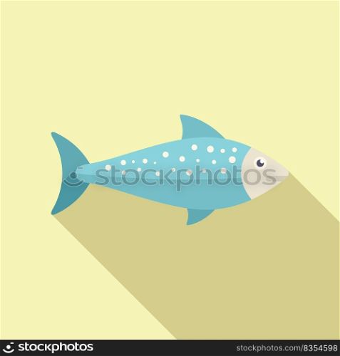 Cat fish food icon flat vector. Dry feed. Animal snack. Cat fish food icon flat vector. Dry feed