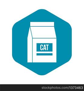 Cat food bag icon. Simple illustration of cat food bag vector icon for web design. Cat food bag icon, simple style