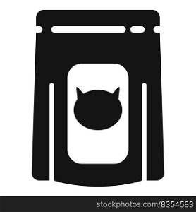 Cat food box icon simple vector. Pet feed. Tin can dry. Cat food box icon simple vector. Pet feed