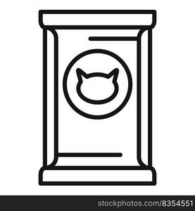 Cat food container icon outline vector. Pet bowl. Animal snack. Cat food container icon outline vector. Pet bowl