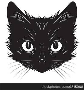 cat head mascot logo, design for badge emblem, or printing, cat logo design, Vector illustration