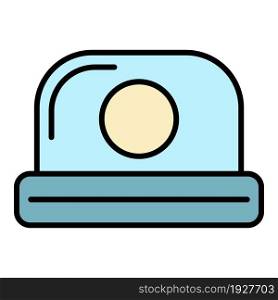 Cat home box icon. Outline cat home box vector icon color flat isolated. Cat home box icon color outline vector