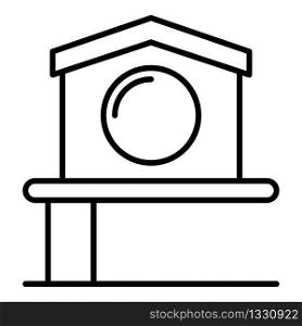 Cat house icon. Outline cat house vector icon for web design isolated on white background. Cat house icon, outline style