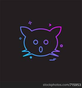 Cat icon design vector
