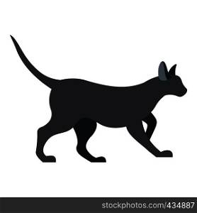Cat icon flat isolated on white background vector illustration. Cat icon isolated