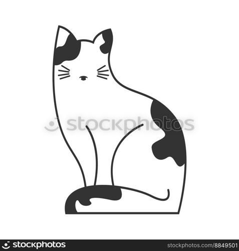 Cat icon logo design illustration