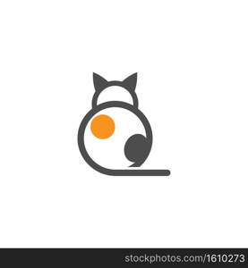 Cat  icon logo design illustration vector template