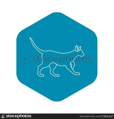 Cat icon. Outline illustration of cat vector icon for web. Cat icon, outline style