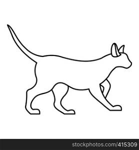 Cat icon. Outline illustration of cat vector icon for web. Cat icon, outline style