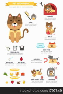 cat infographic,vector illustration.