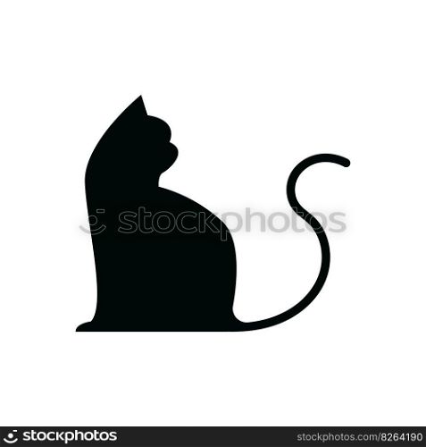 Cat logo design pet logotype vector image