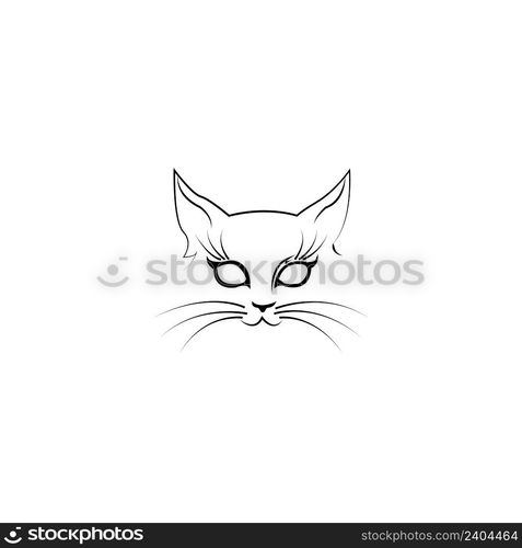 cat logo icon design template