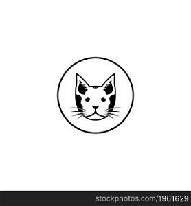 Cat logo vector illustration logo design.