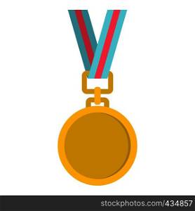 Cat medal icon flat isolated on white background vector illustration. Cat medal icon isolated